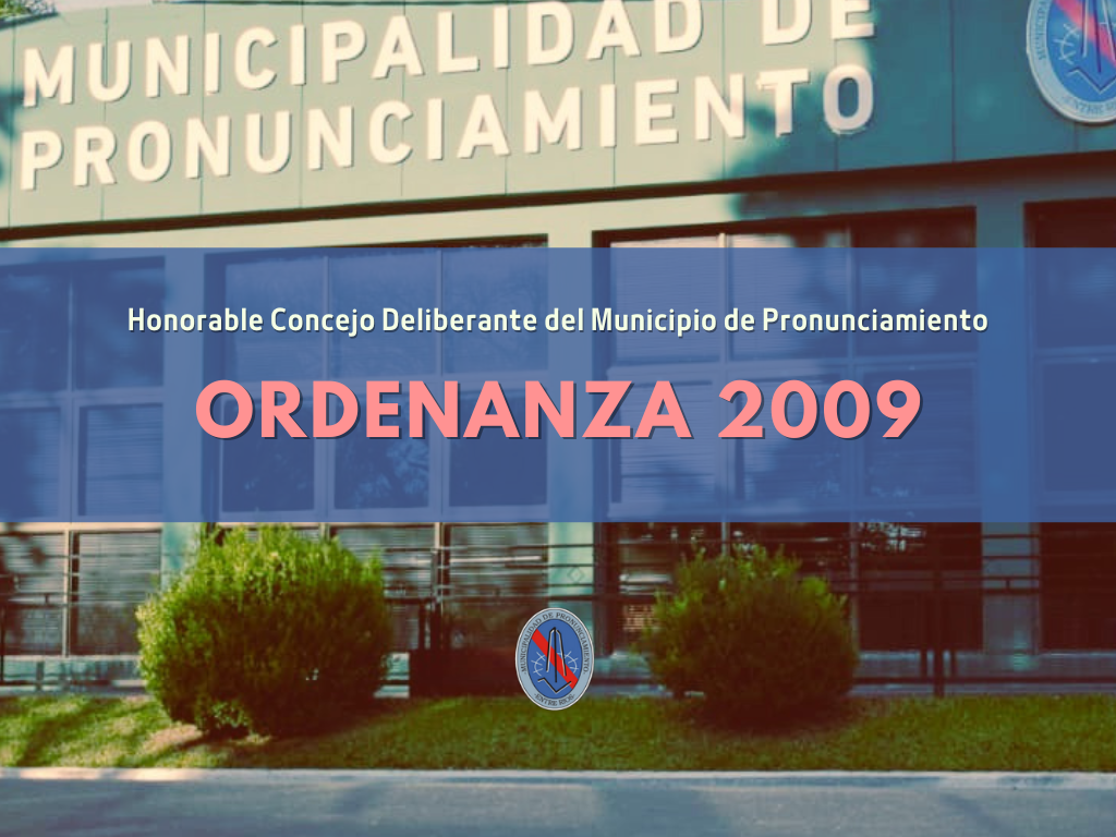 ORDENANZA 2009