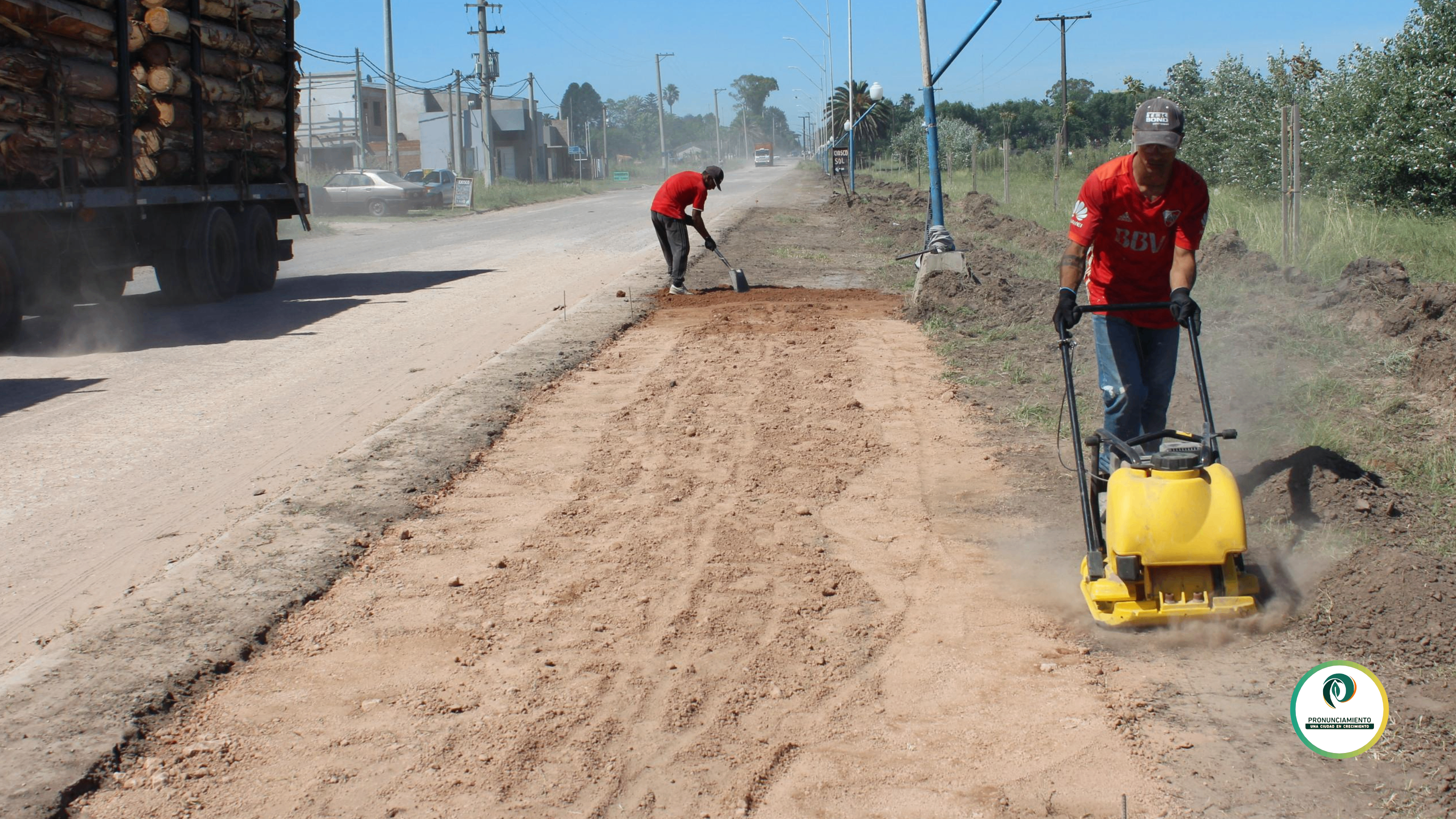 COMENZÓ LA OBRA DE VEREDA EN EL ACCESO NORTE DE PRONUNCIAMIENTO